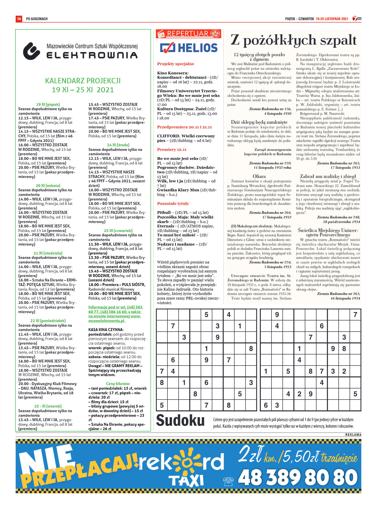 Tygodnik "7 Dni" nr 792 z dn. 19.11.2021 r. - strona 14