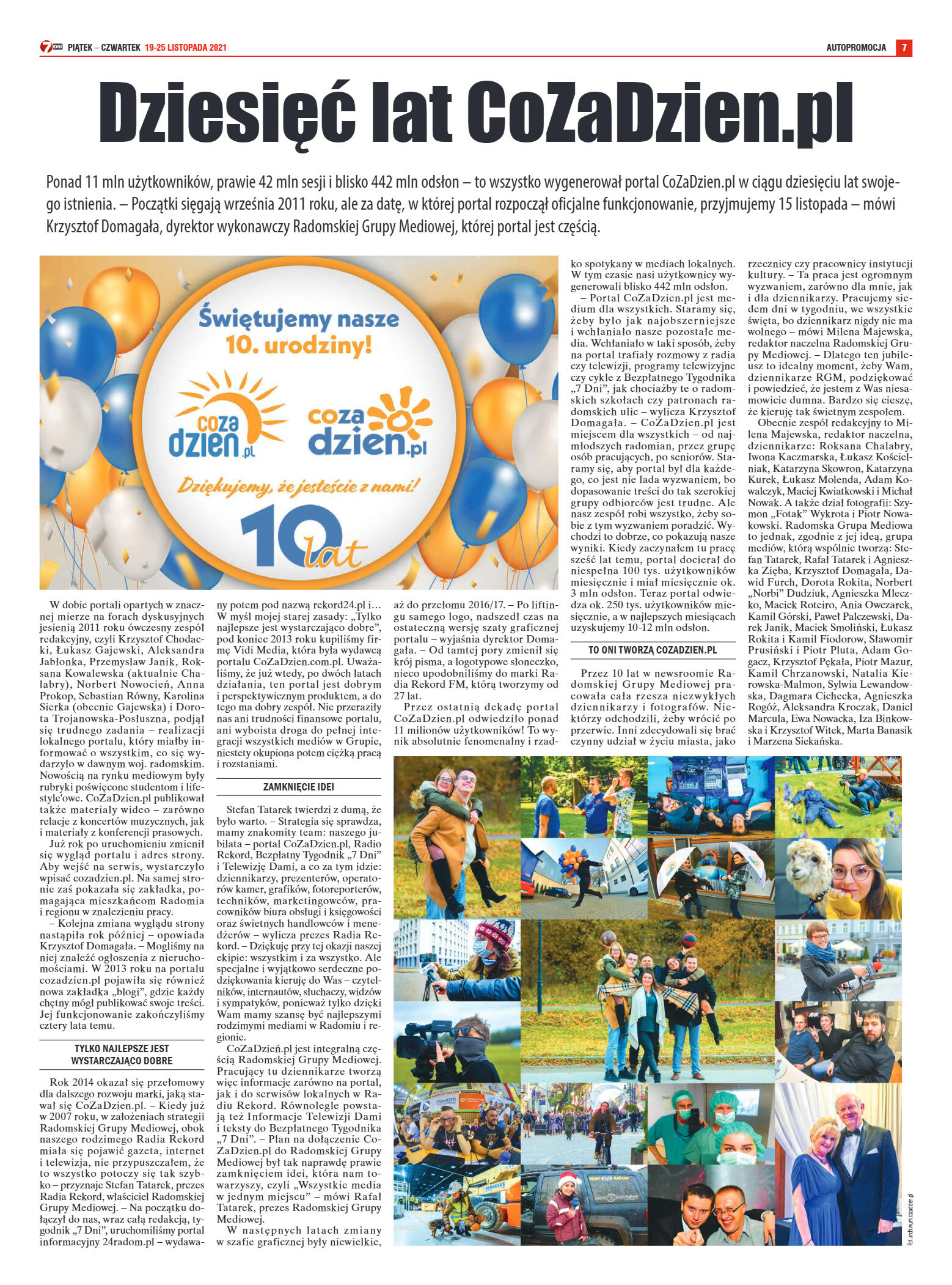 Tygodnik "7 Dni" nr 792 z dn. 19.11.2021 r. - strona 7