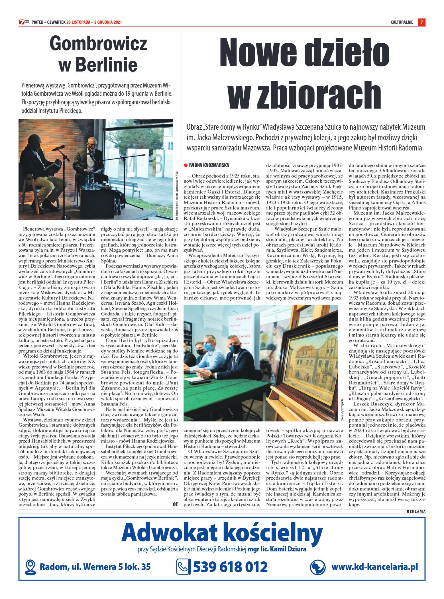 Tygodnik "7 Dni" nr 793 z dn. 26.11.2021 r. - strona 7