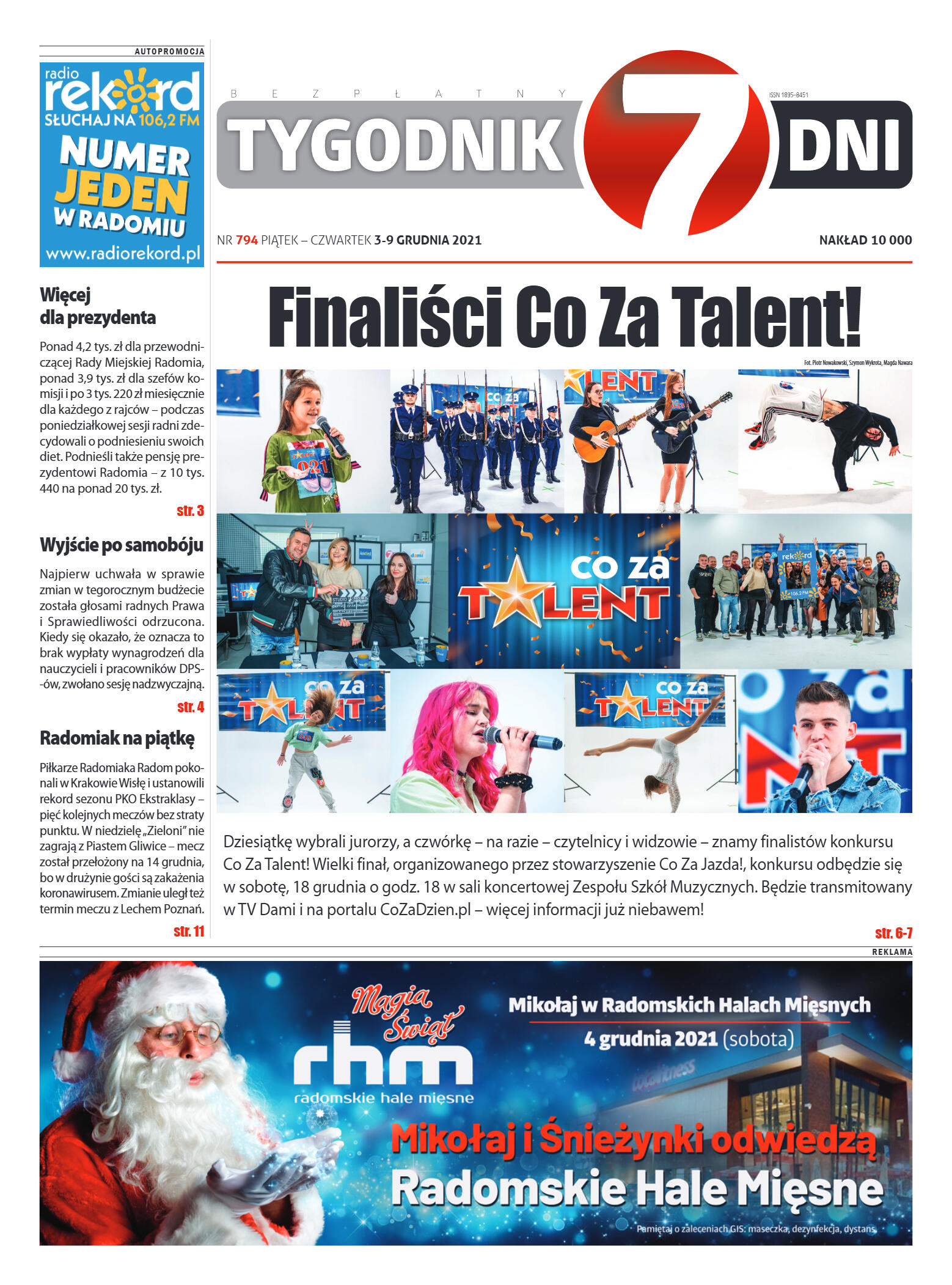 Tygodnik "7 Dni" nr 794 z dn. 3.12.2021 r. - strona 1