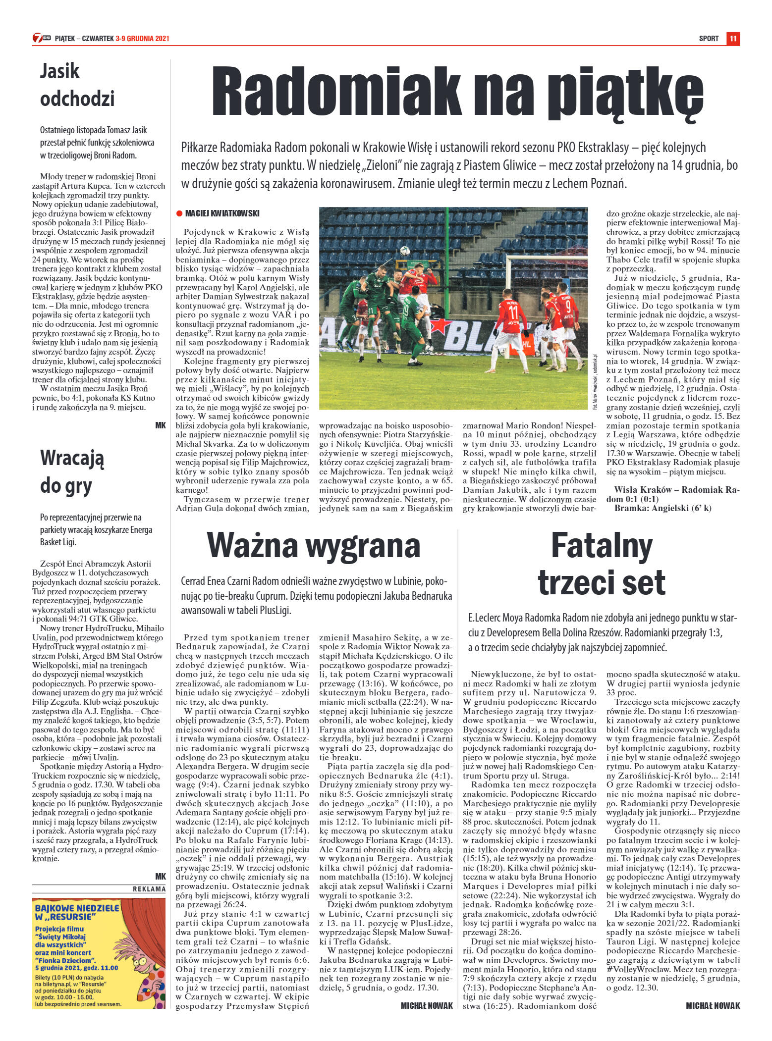 Tygodnik "7 Dni" nr 794 z dn. 3.12.2021 r. - strona 11