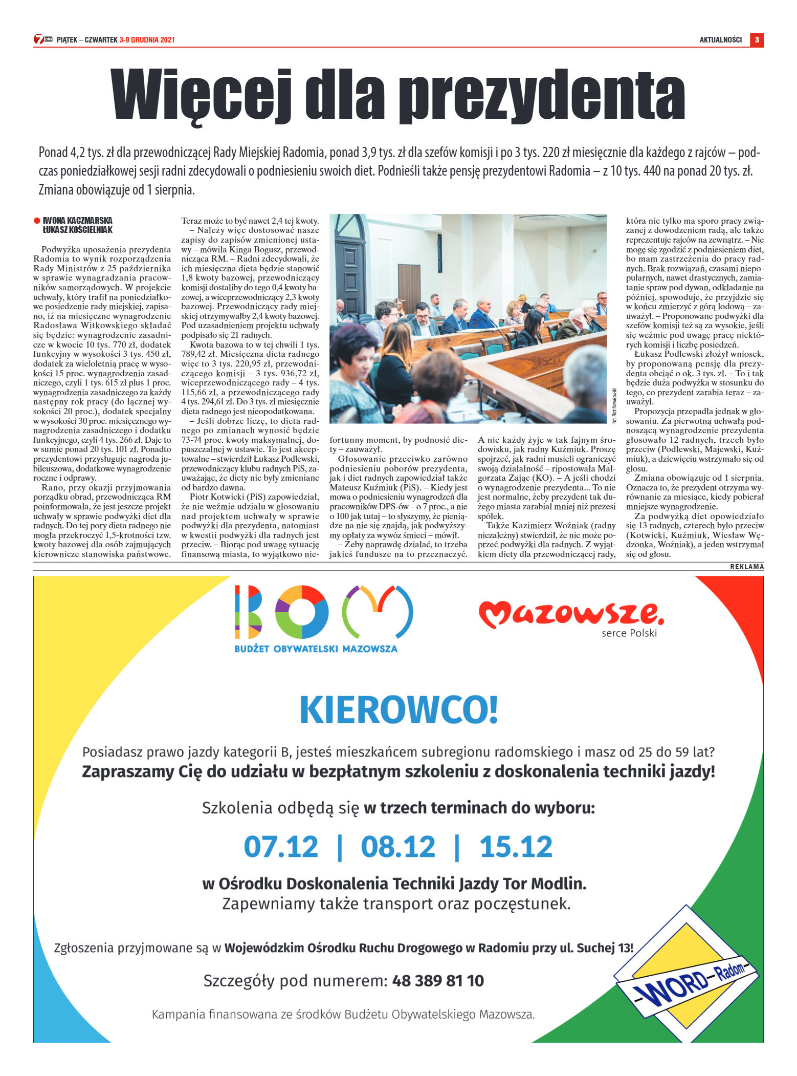 Tygodnik "7 Dni" nr 794 z dn. 3.12.2021 r. - strona 3