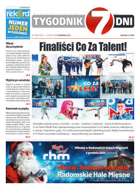 Tygodnik "7 Dni" nr 794 z dn. 3.12.2021 r. - strona 1