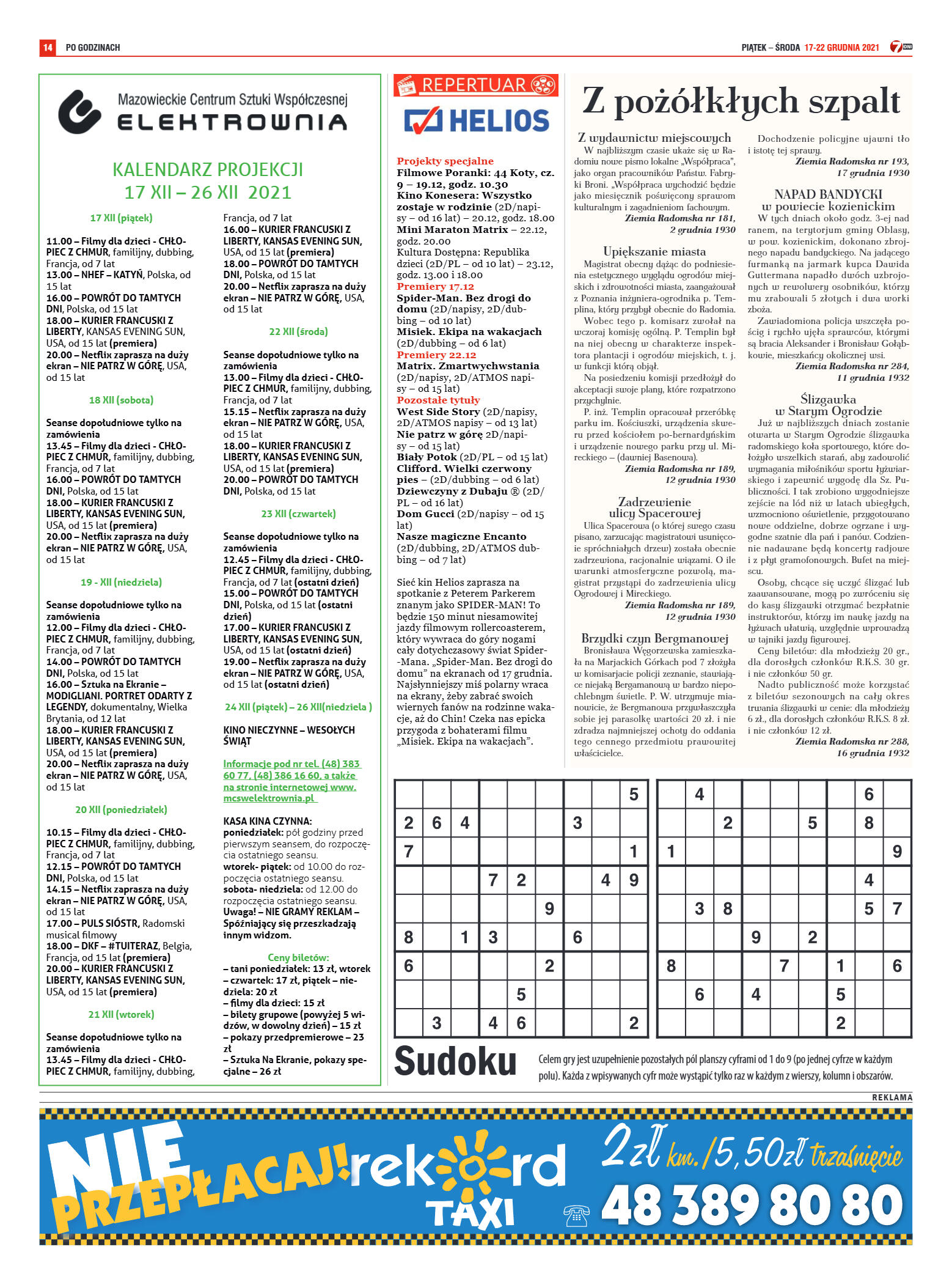 Tygodnik "7 Dni" nr 796 z dn. 17.12.2021 r. - strona 14