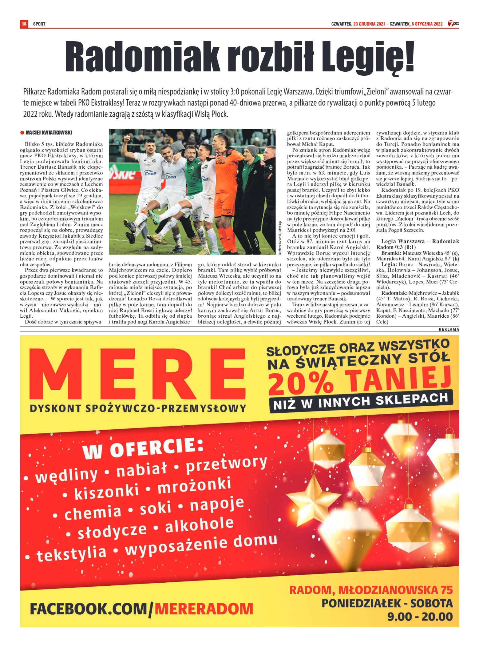 Tygodnik "7 Dni" nr 797 z dn. 23.12.2021 r. - strona 16