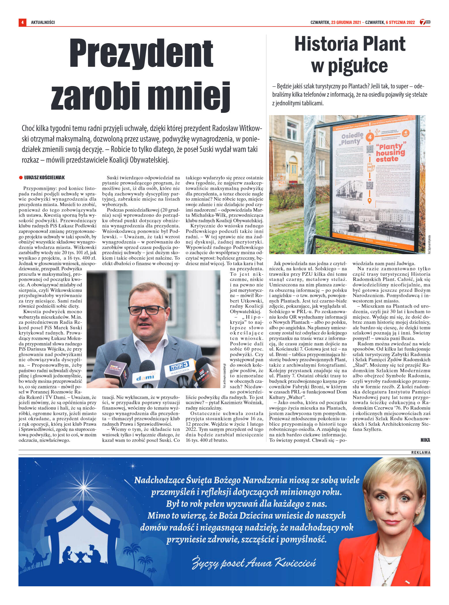 Tygodnik "7 Dni" nr 797 z dn. 23.12.2021 r. - strona 4