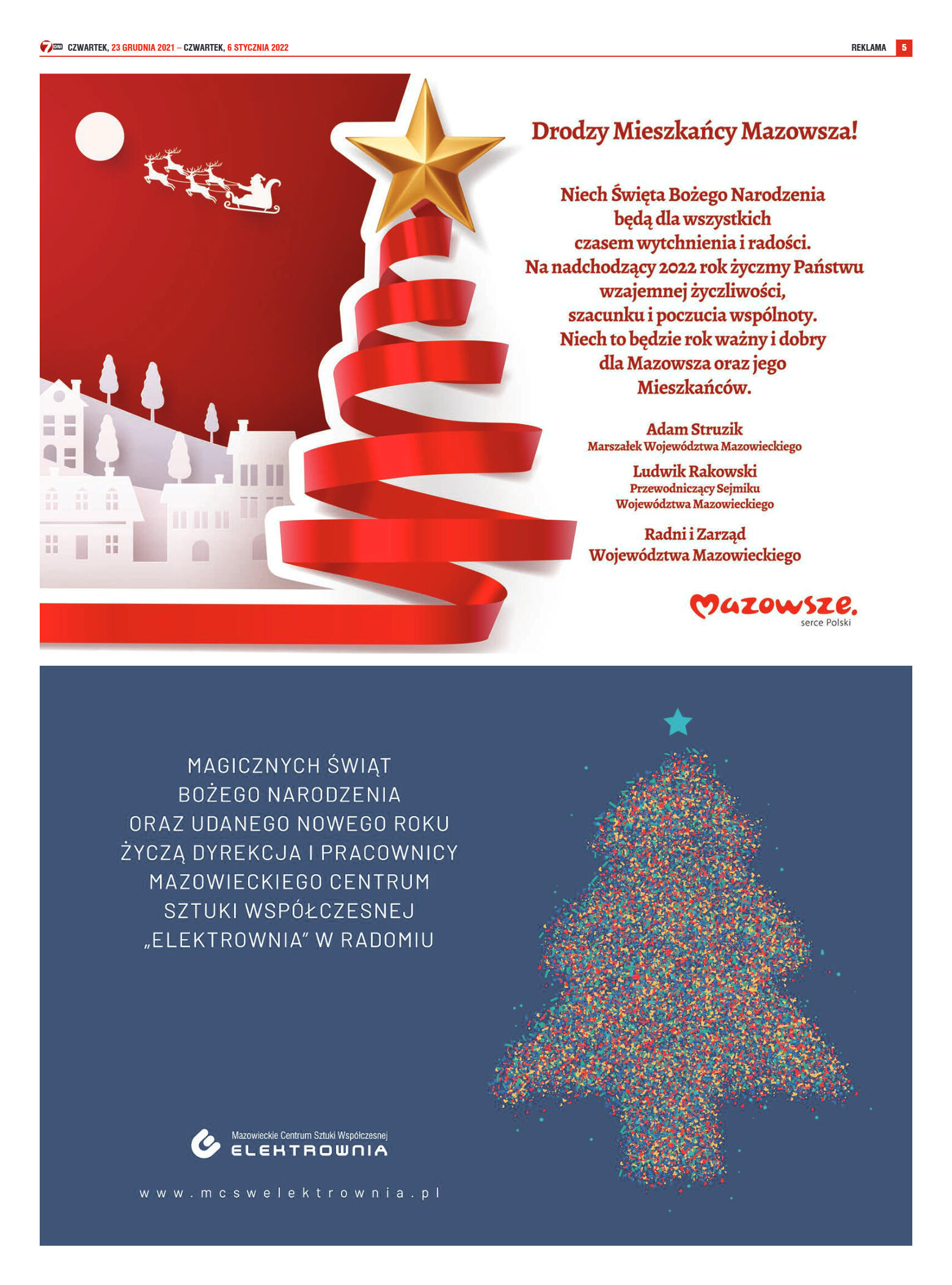 Tygodnik "7 Dni" nr 797 z dn. 23.12.2021 r. - strona 5