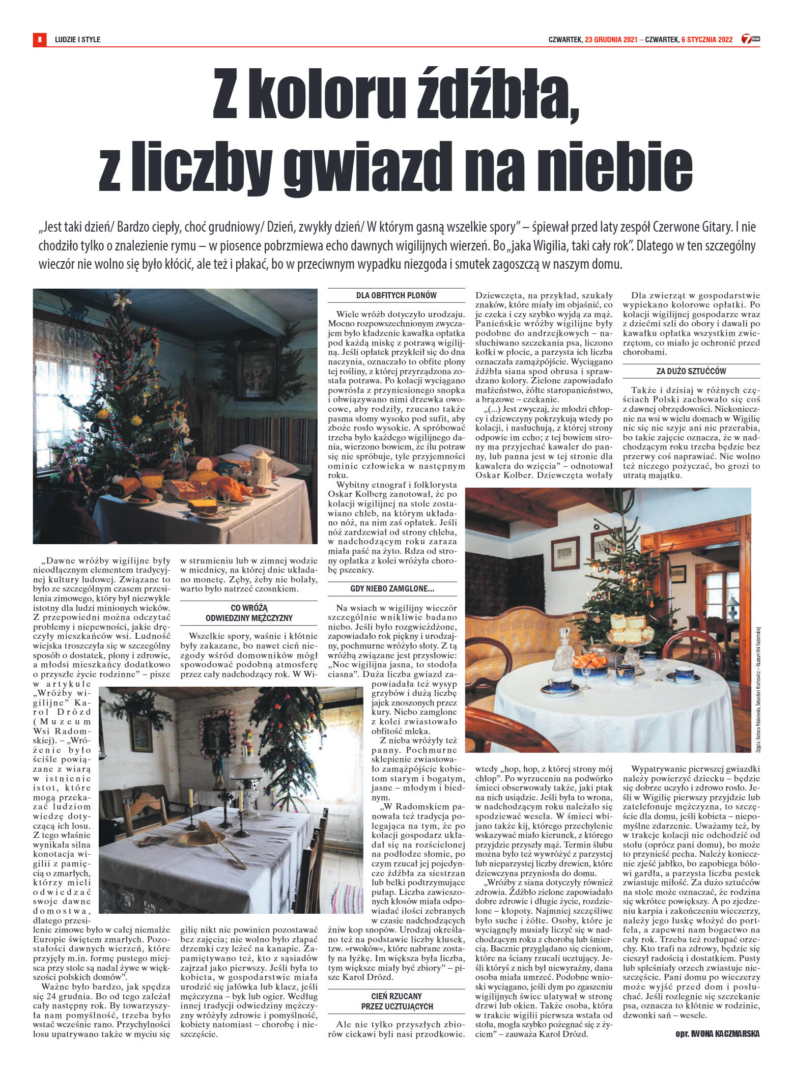 Tygodnik "7 Dni" nr 797 z dn. 23.12.2021 r. - strona 8