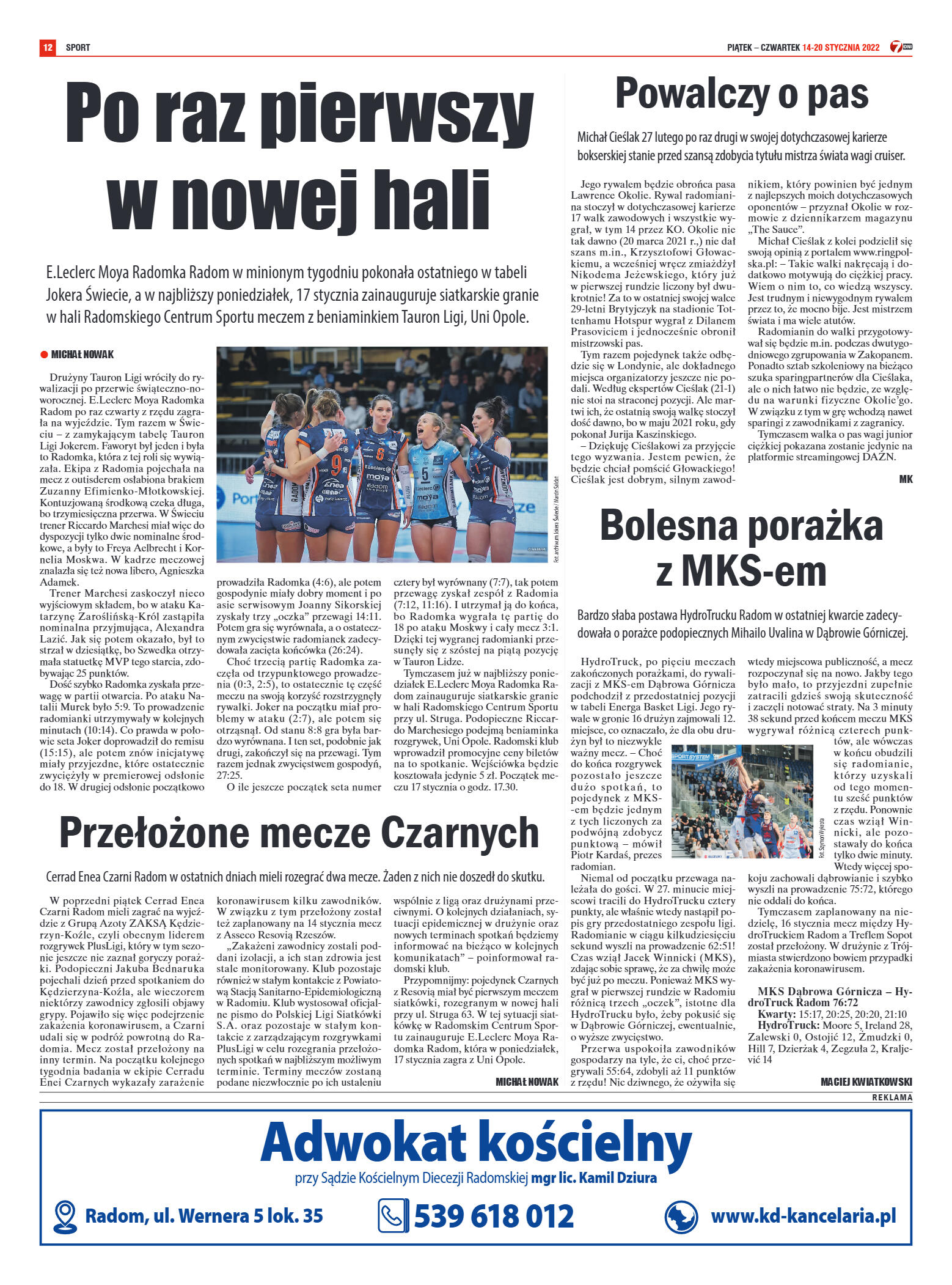 Tygodnik "7 Dni" nr 799 z dn. 14.01.2022 r. - strona 12