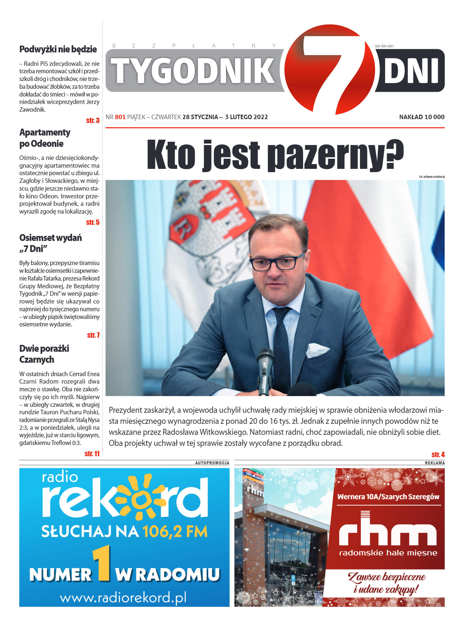 Tygodnik "7 Dni" nr 801 z dn. 28.01.2022 r. - strona 1