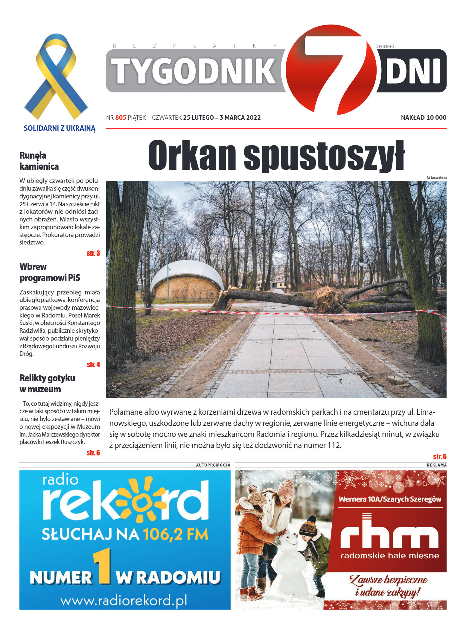 Tygodnik "7 Dni" nr 805 z dn. 25.02.2022 r. - strona 1