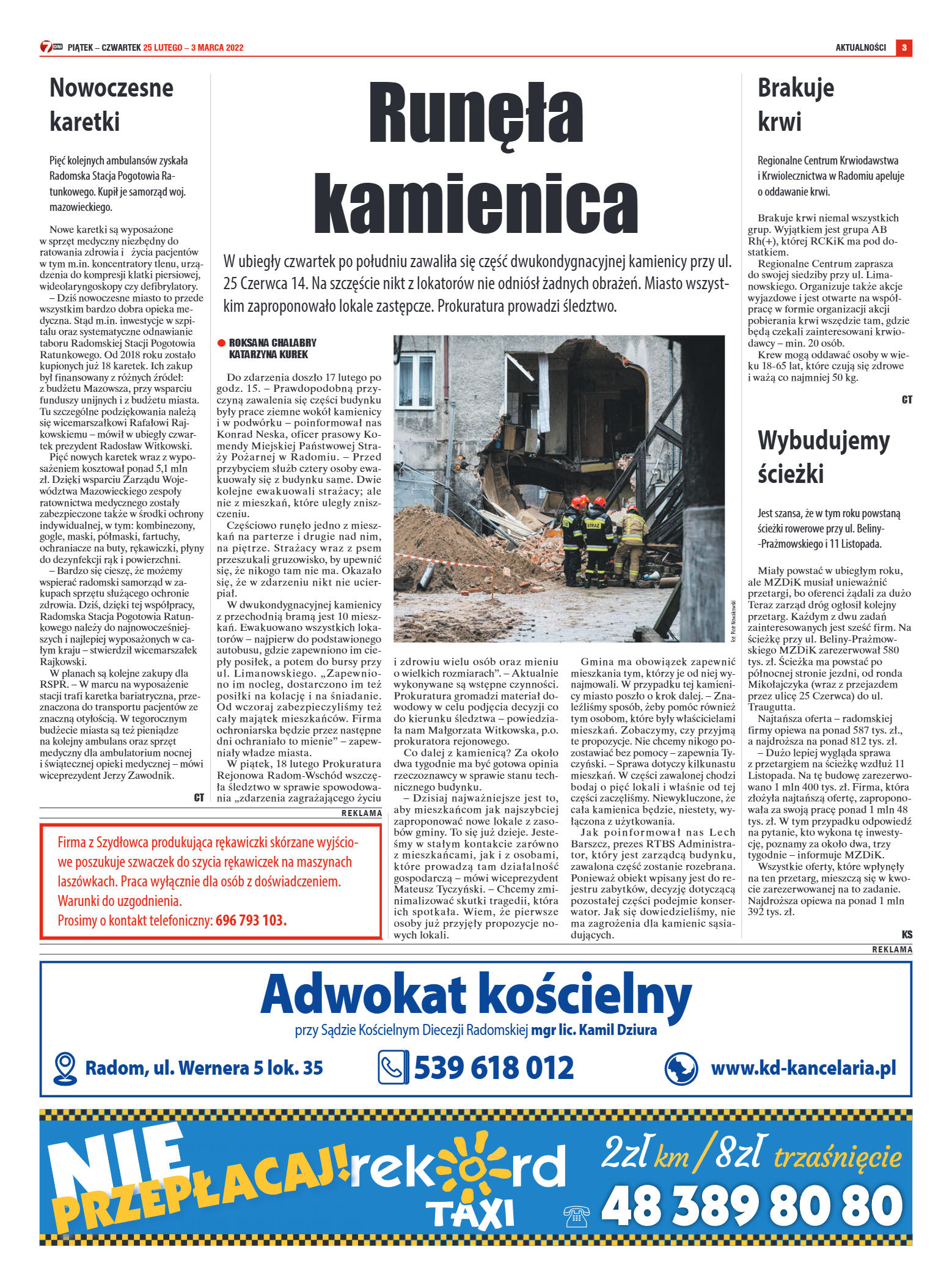 Tygodnik "7 Dni" nr 805 z dn. 25.02.2022 r. - strona 3