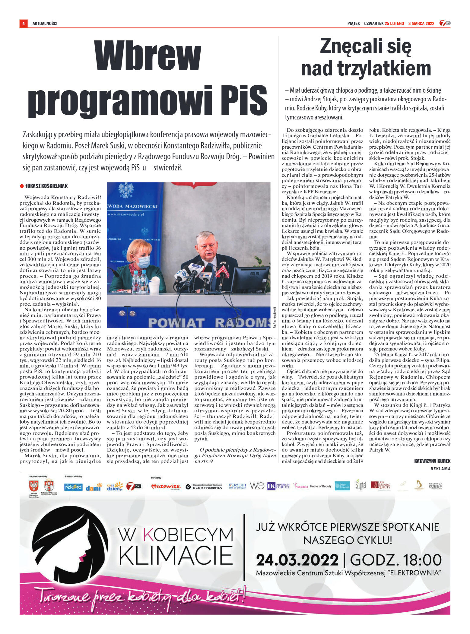 Tygodnik "7 Dni" nr 805 z dn. 25.02.2022 r. - strona 4