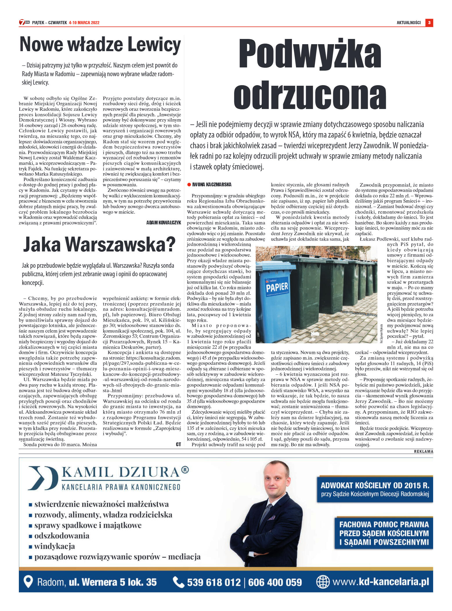 Tygodnik "7 Dni" nr 806 z dn. 4.03.2022 r. - strona 3