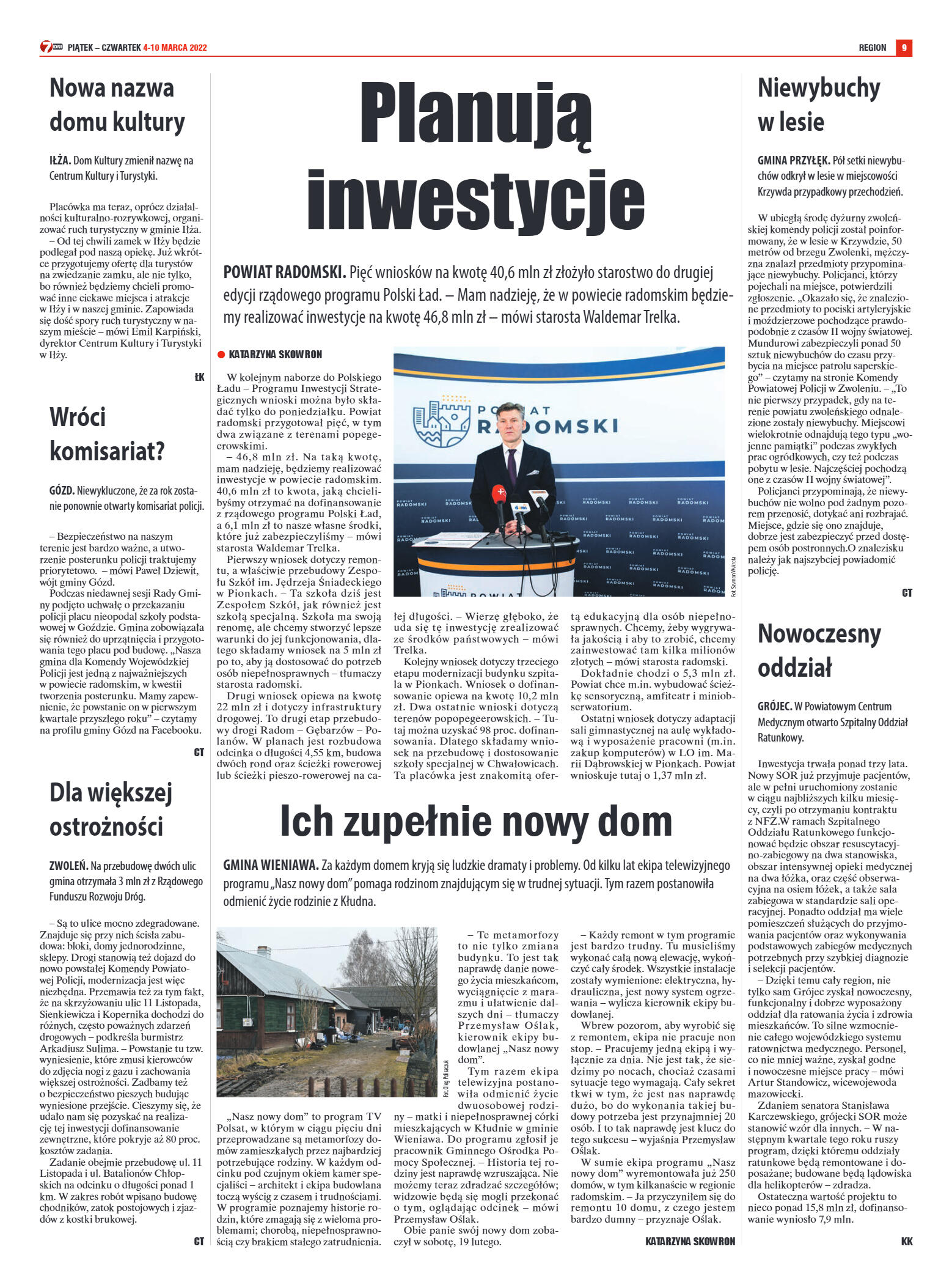 Tygodnik "7 Dni" nr 806 z dn. 4.03.2022 r. - strona 9