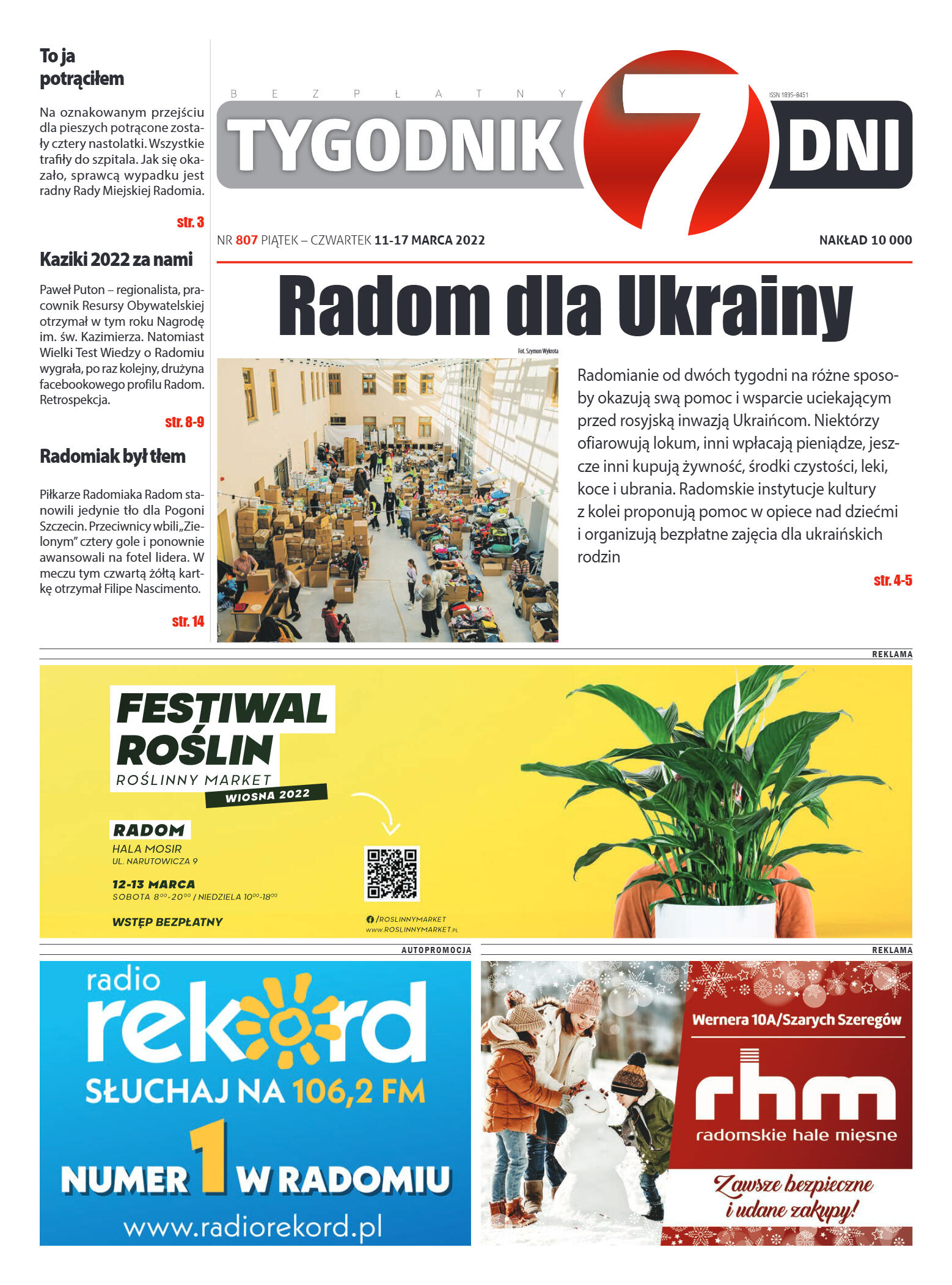 Tygodnik "7 Dni" nr 807 z dn. 11.03.2022 r. - strona 1