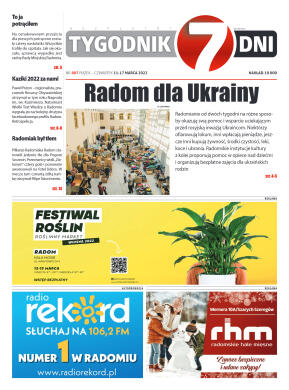 Tygodnik "7 Dni" nr 807 z dn. 11.03.2022 r. - strona 1