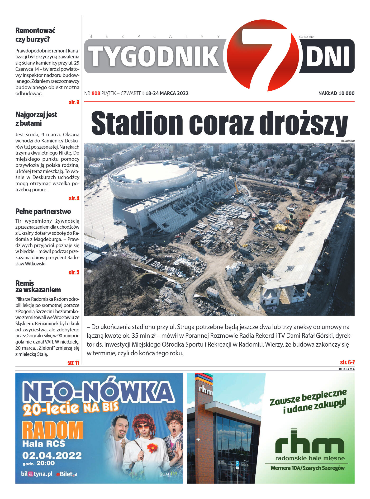 Tygodnik "7 Dni" nr 808 z dn. 18.03.2022 - strona 1