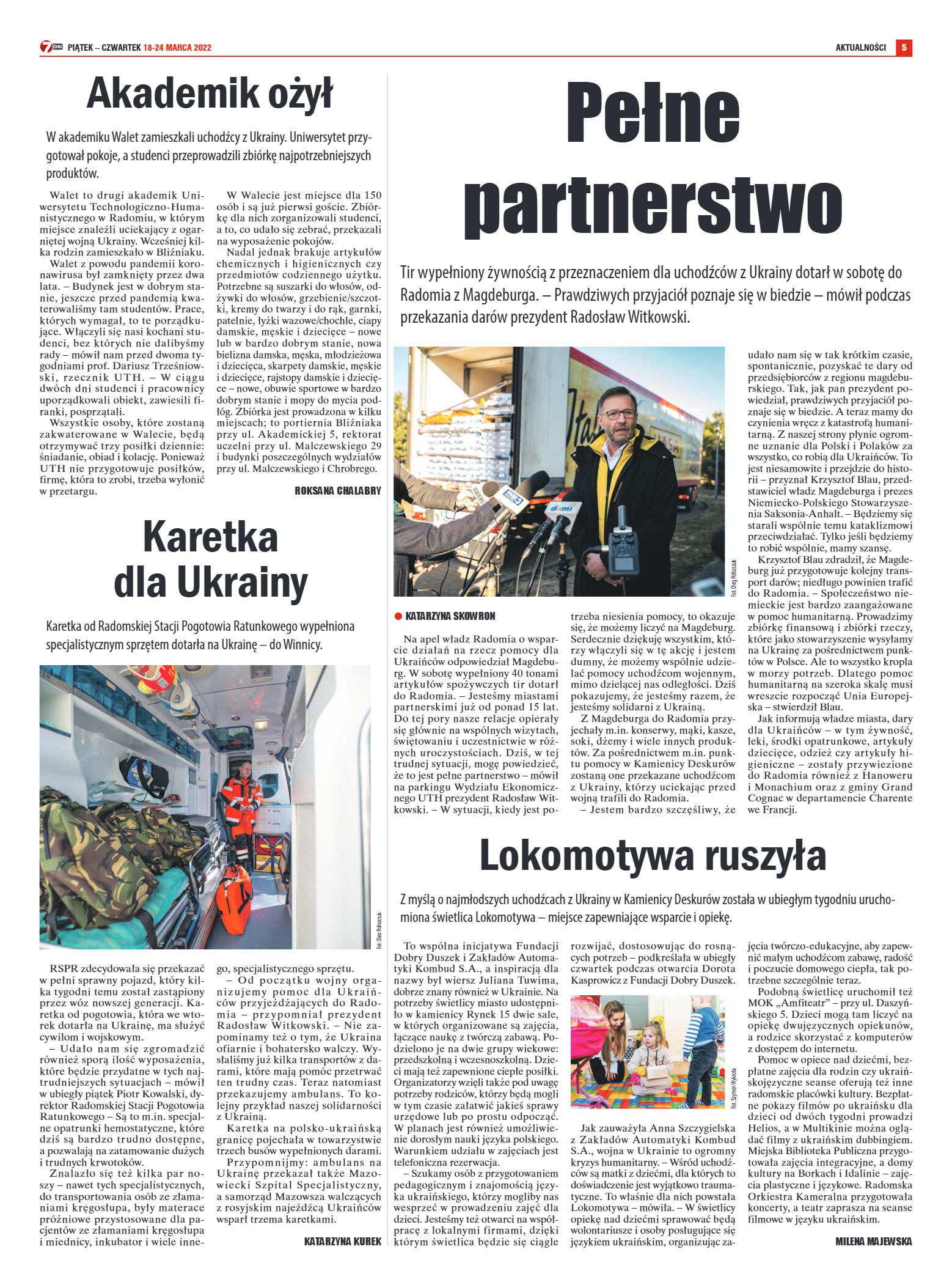 Tygodnik "7 Dni" nr 808 z dn. 18.03.2022 - strona 5