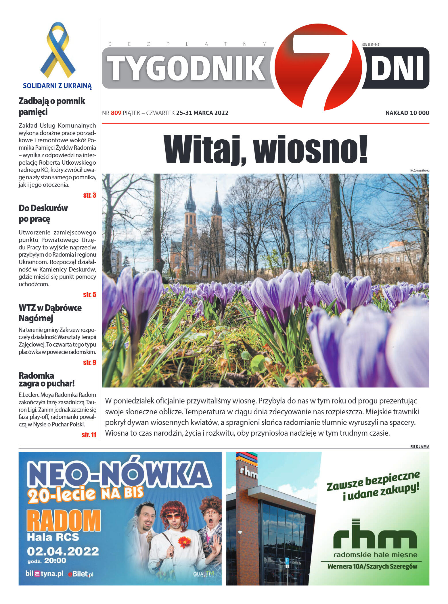 Tygodnik "7 Dni" nr 809 z dn. 25.03.2022 - strona 1