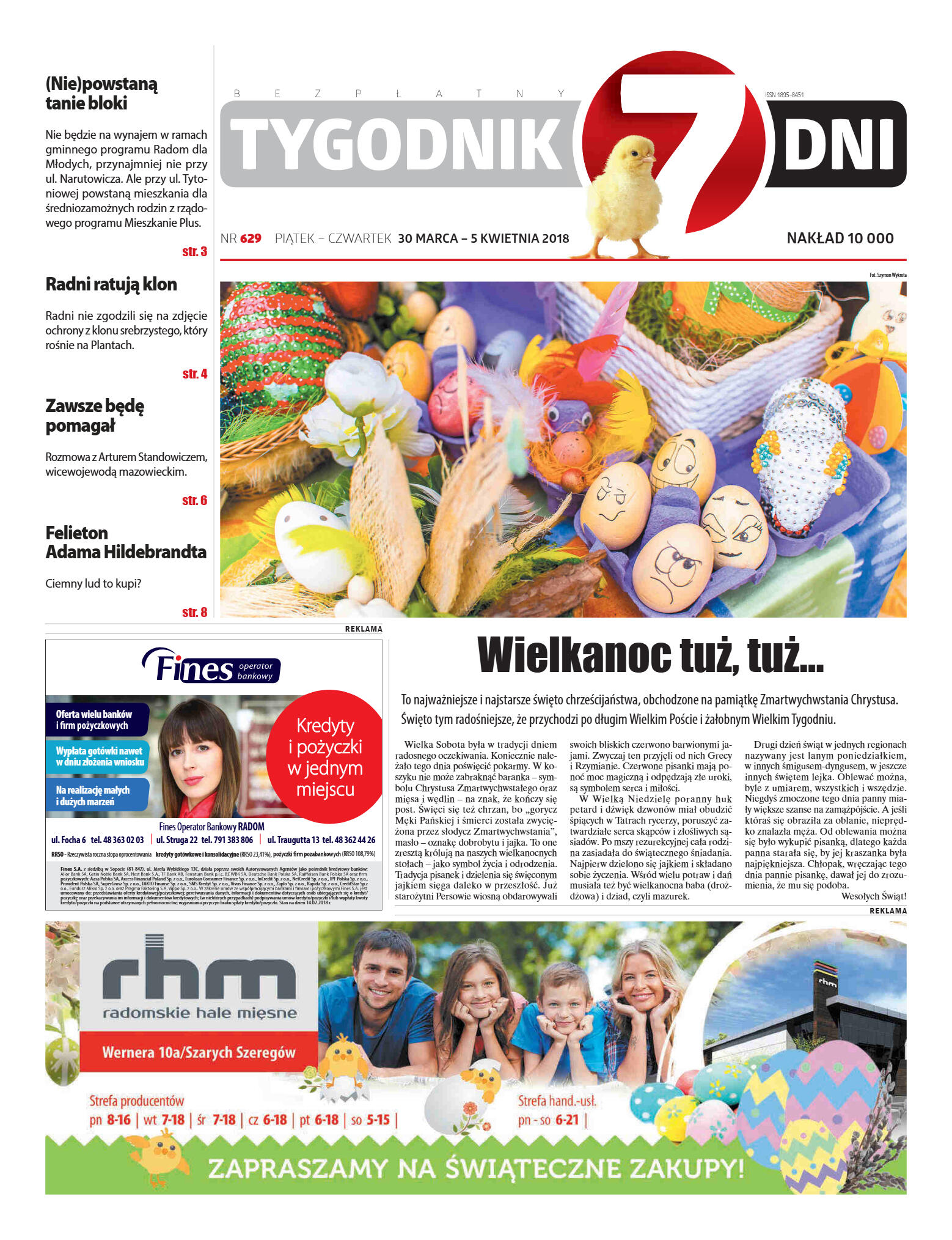 Tygodnik "7 Dni" nr 629 z dn. 30.03.2018 - strona 1