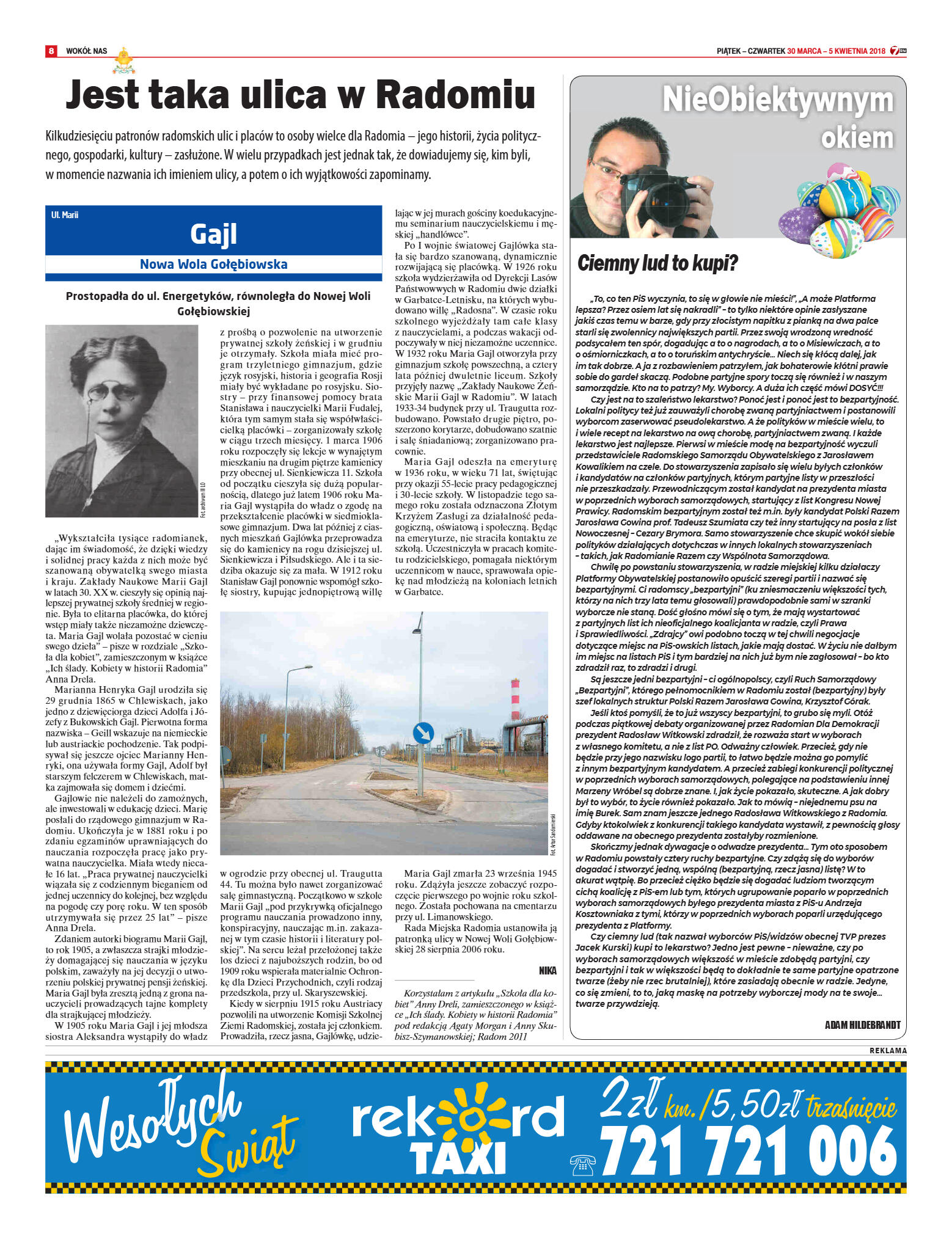 Tygodnik "7 Dni" nr 629 z dn. 30.03.2018 - strona 8