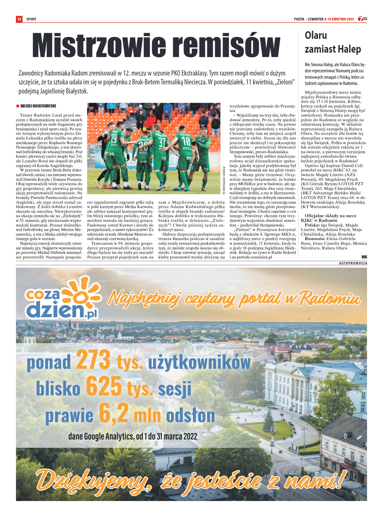 Tygodnik "7 Dni" nr 811 z dn. 8.04.2022 r. - strona 12