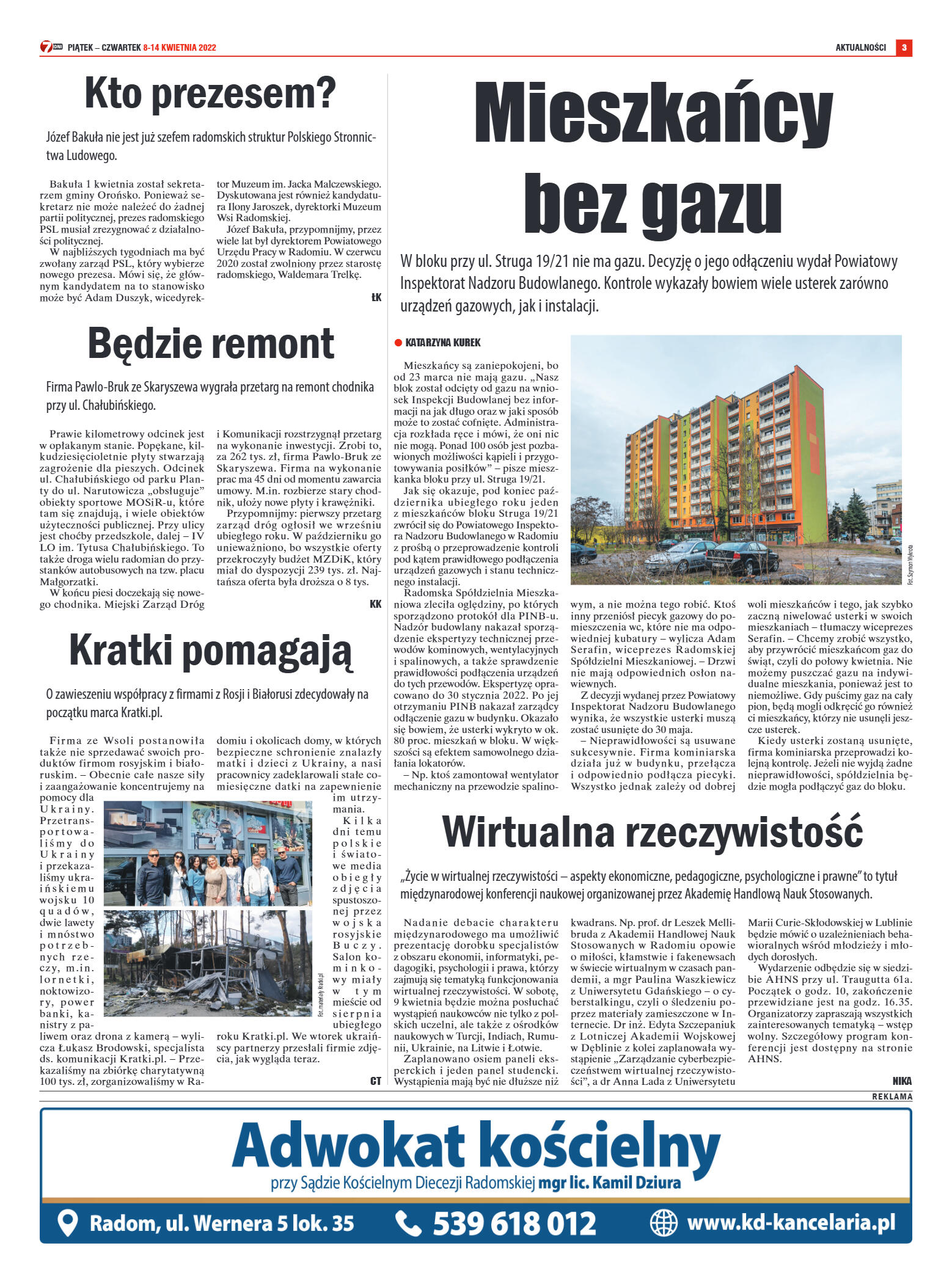 Tygodnik "7 Dni" nr 811 z dn. 8.04.2022 r. - strona 3