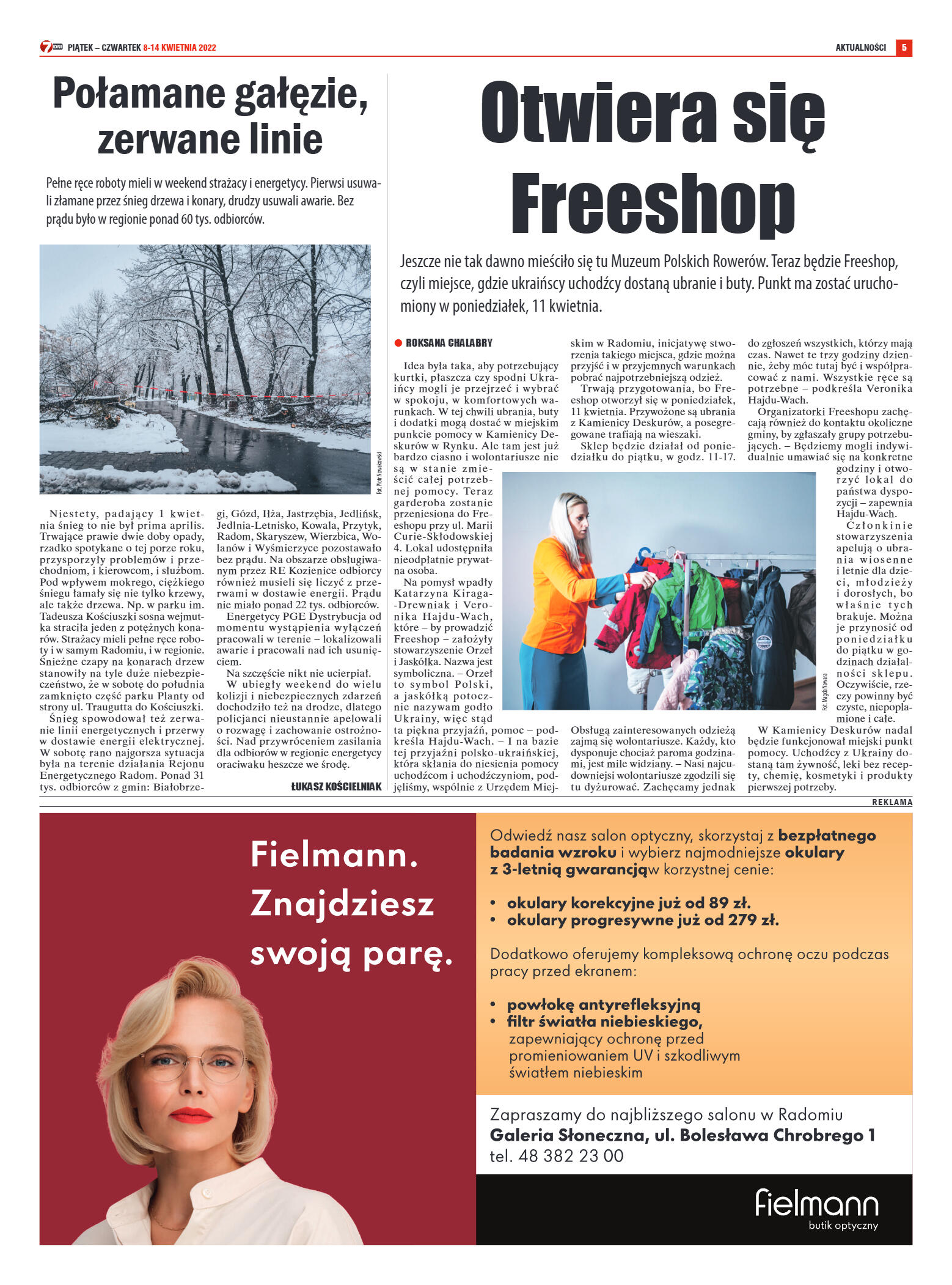 Tygodnik "7 Dni" nr 811 z dn. 8.04.2022 r. - strona 5