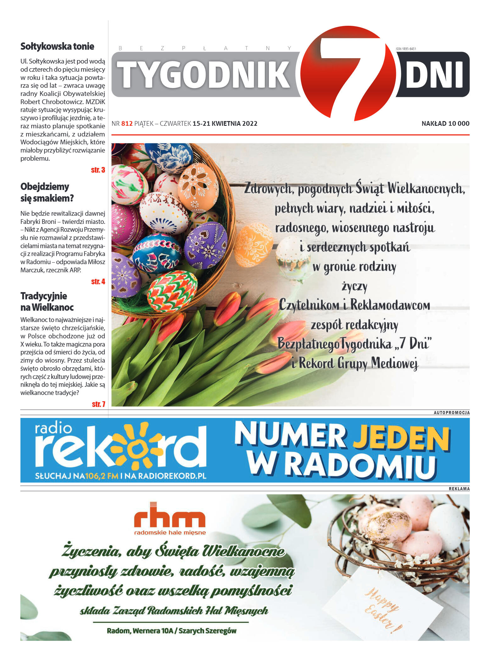 Tygodnik "7 Dni" nr 812 z dn. 15.04.2022 r. - strona 1