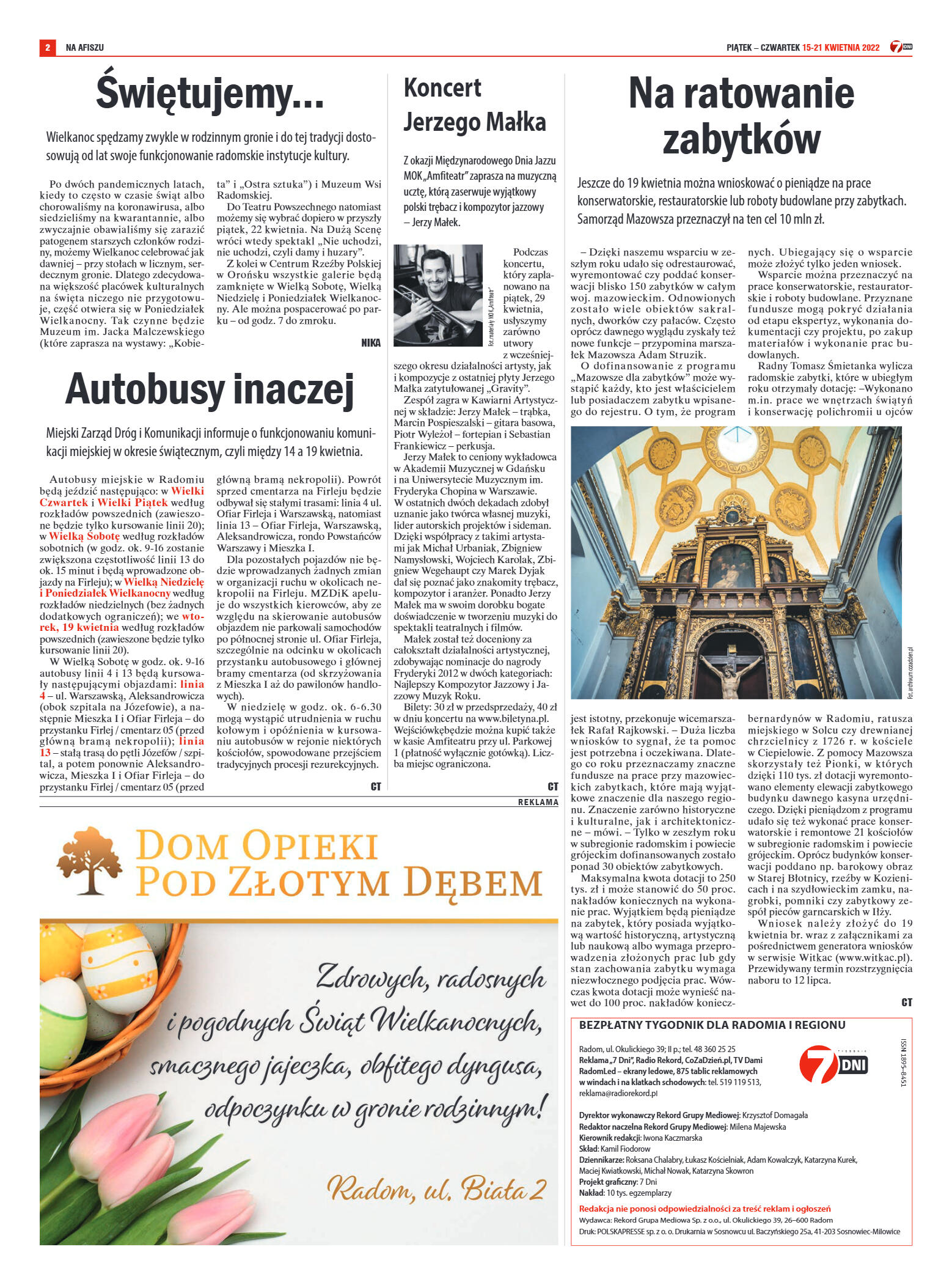 Tygodnik "7 Dni" nr 812 z dn. 15.04.2022 r. - strona 2