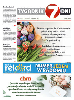Tygodnik "7 Dni" nr 812 z dn. 15.04.2022 r. - strona 1