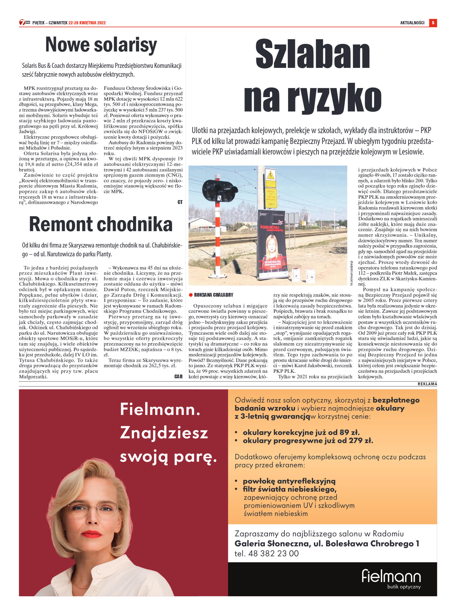 Tygodnik "7 Dni" nr 813 z dn. 22.04.2022 r. - strona 5