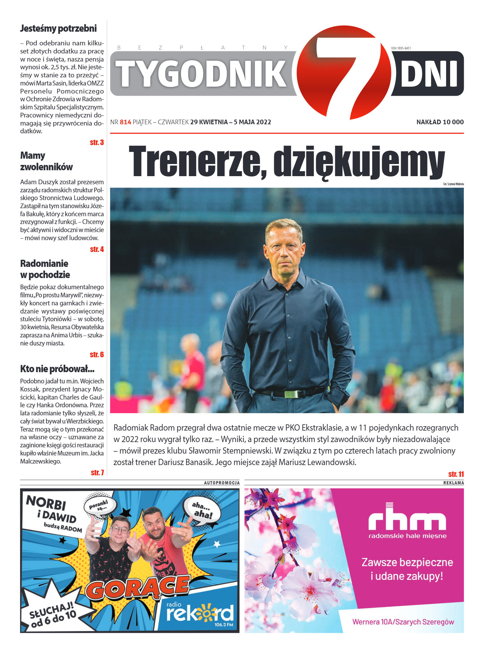Tygodnik "7 Dni" nr 814 z dn. 29.04.2022 r. - strona 1