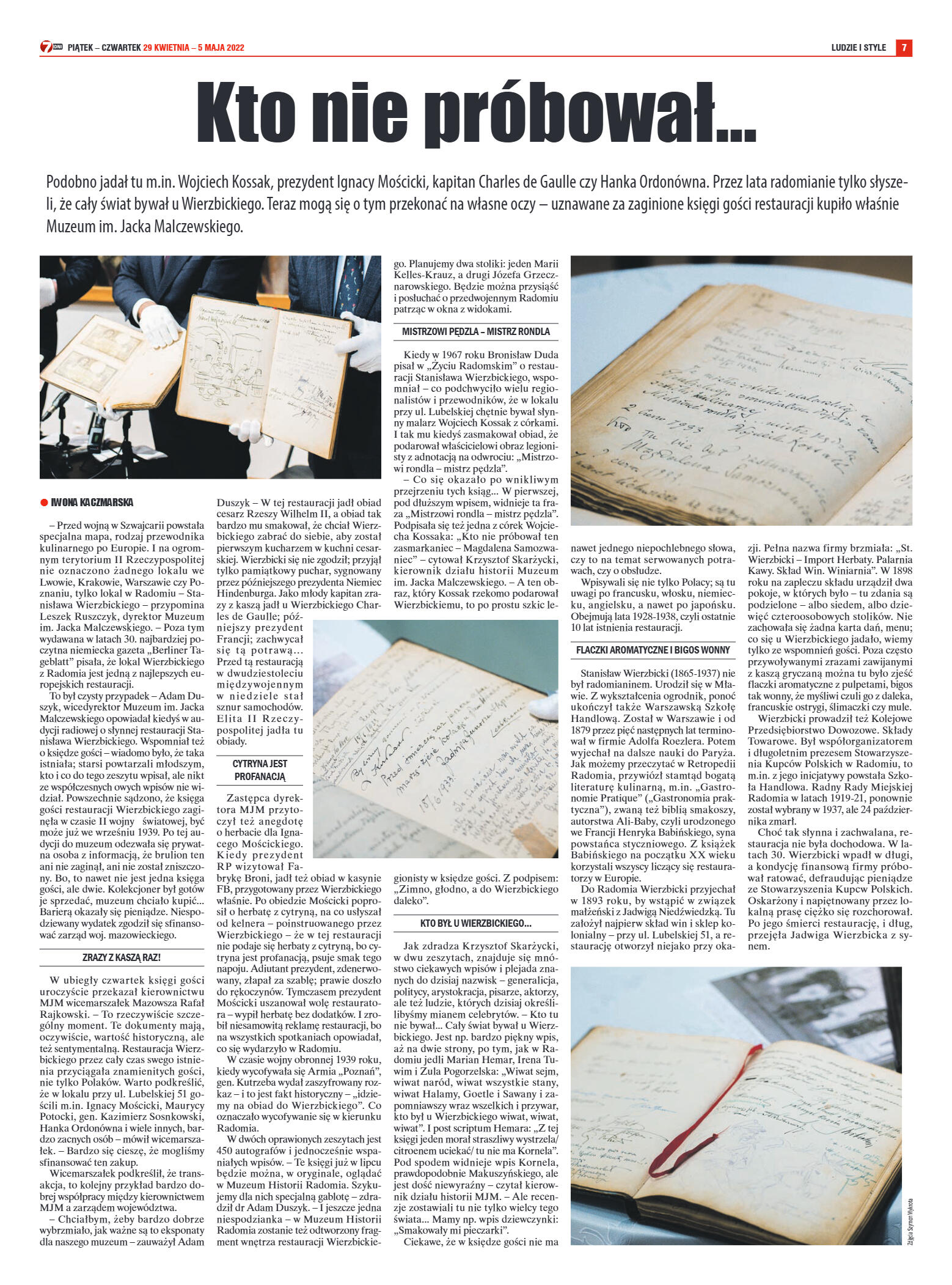 Tygodnik "7 Dni" nr 814 z dn. 29.04.2022 r. - strona 7