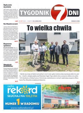 Tygodnik "7 Dni" nr 817 z dn. 20.05.2022 r. - strona 1