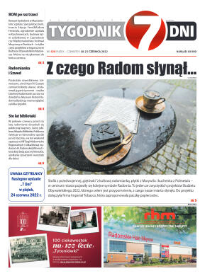 Tygodnik "7 Dni" nr 820 z dn. 10.06.2022 r. - strona 1