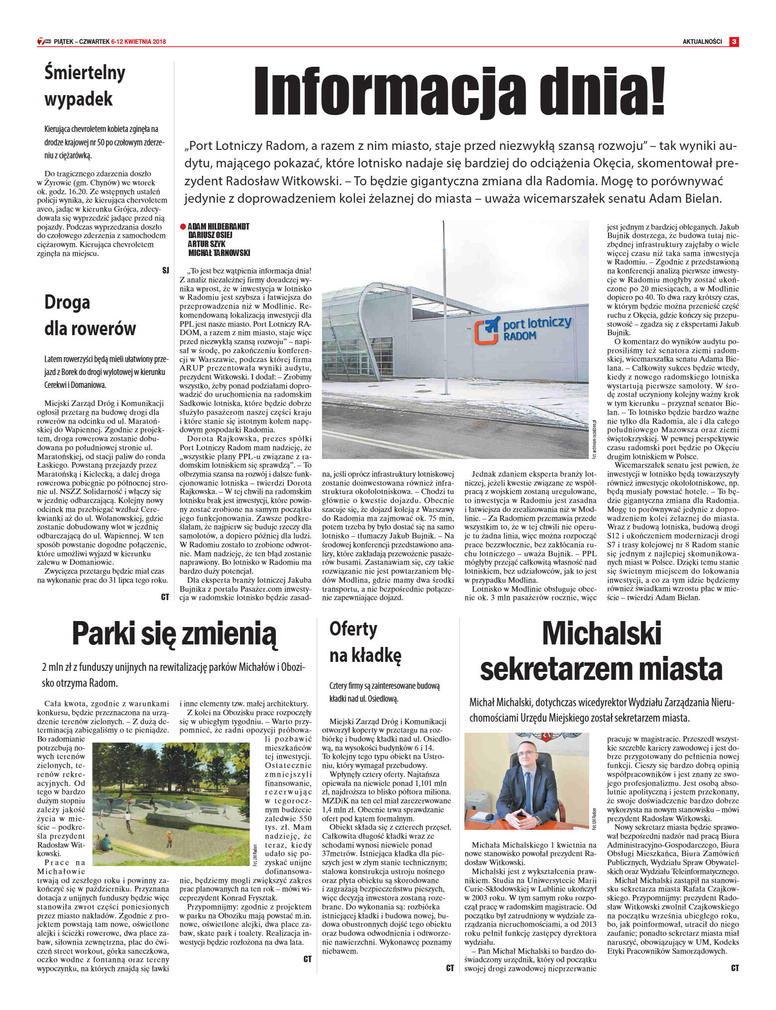 Tygodnik "7 Dni" nr 630 z dn. 6.04.2018 - strona 3