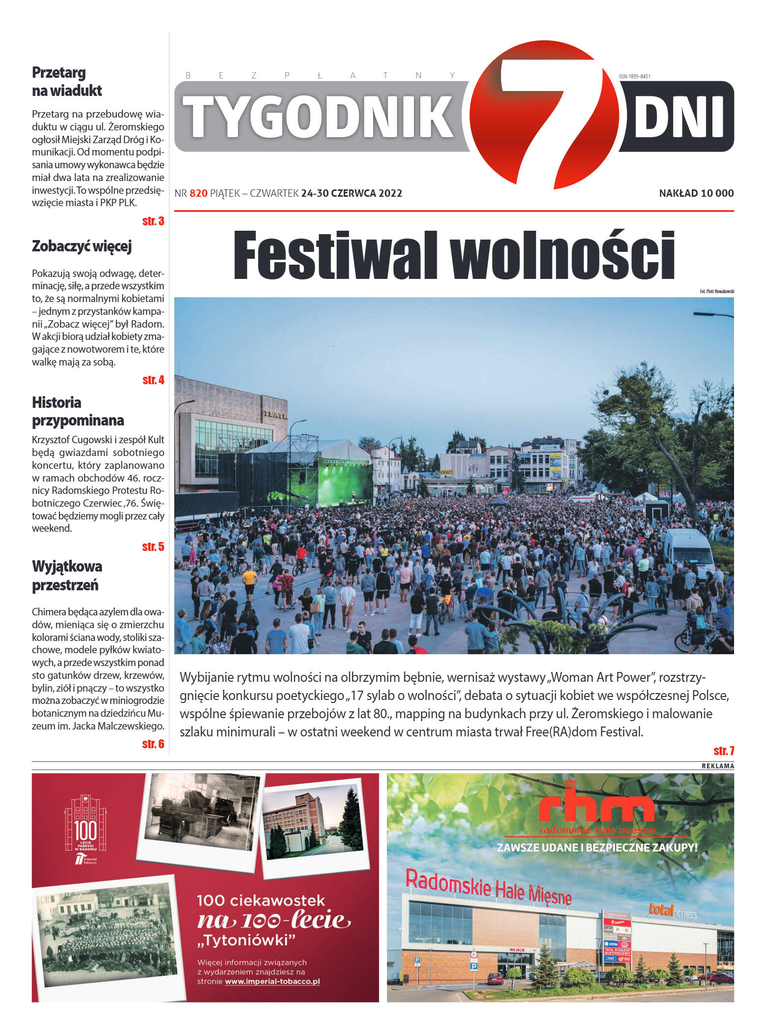 Tygodnik "7 Dni" nr 821 z dn. 24.06.2022 r. - strona 1