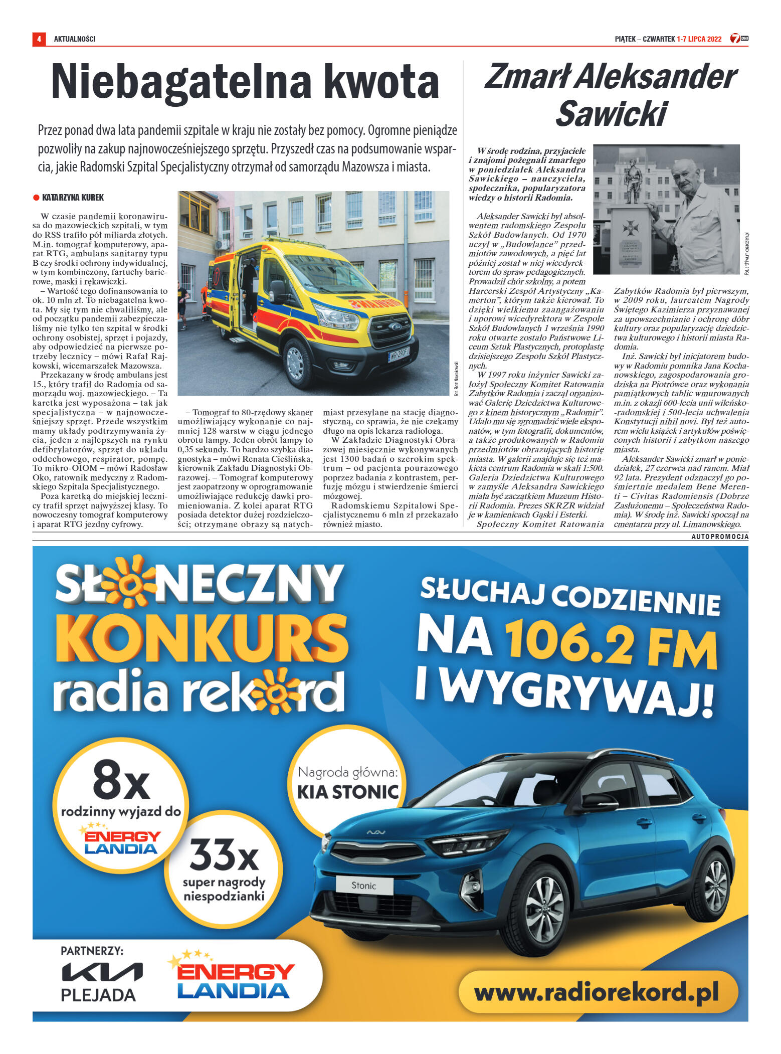 Tygodnik "7 Dni" nr 822 z dn. 1.07.2022 r. - strona 4