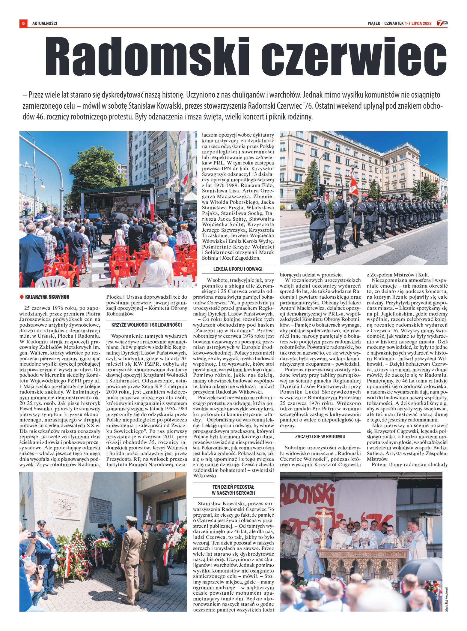 Tygodnik "7 Dni" nr 822 z dn. 1.07.2022 r. - strona 6