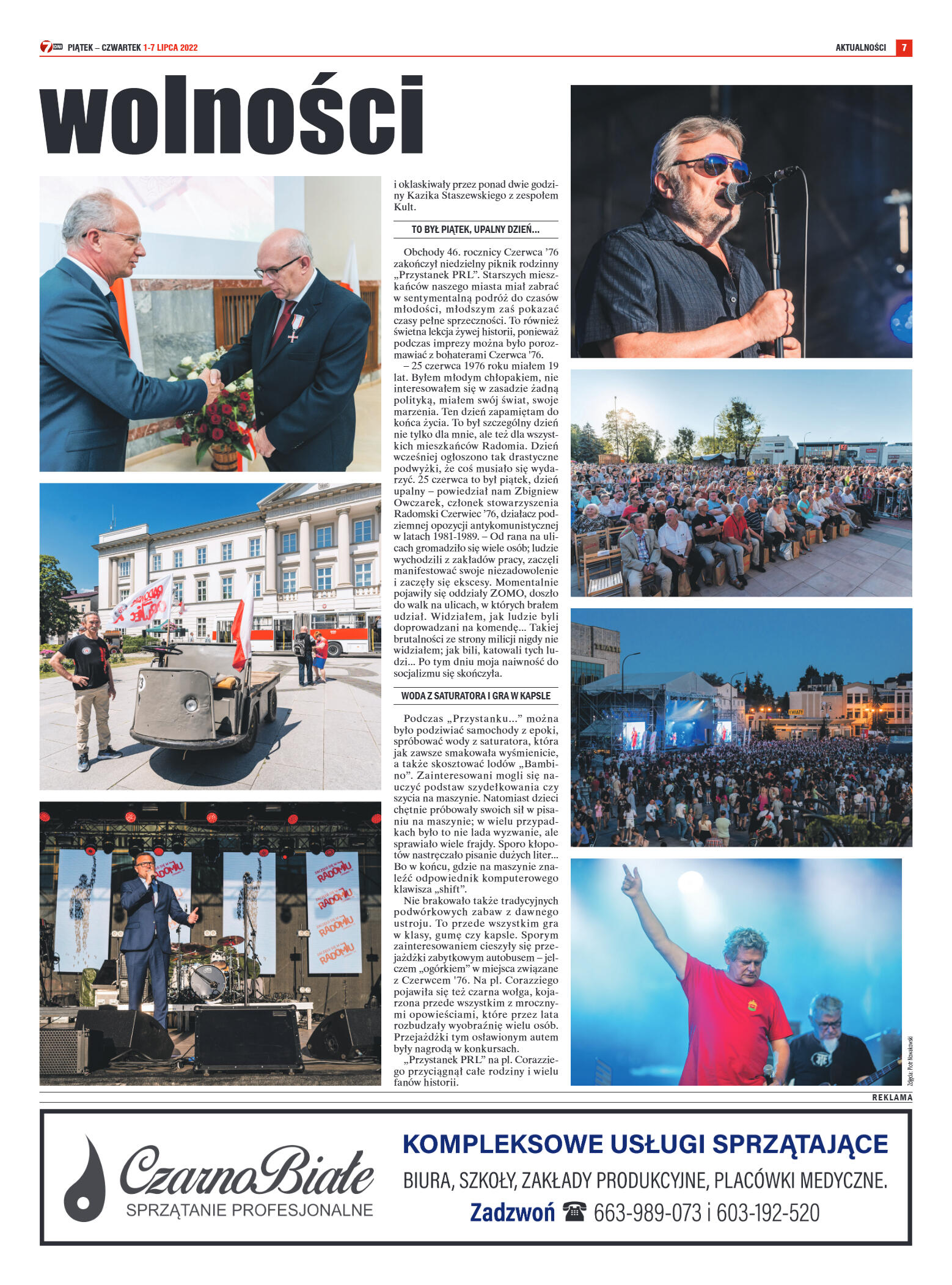 Tygodnik "7 Dni" nr 822 z dn. 1.07.2022 r. - strona 7