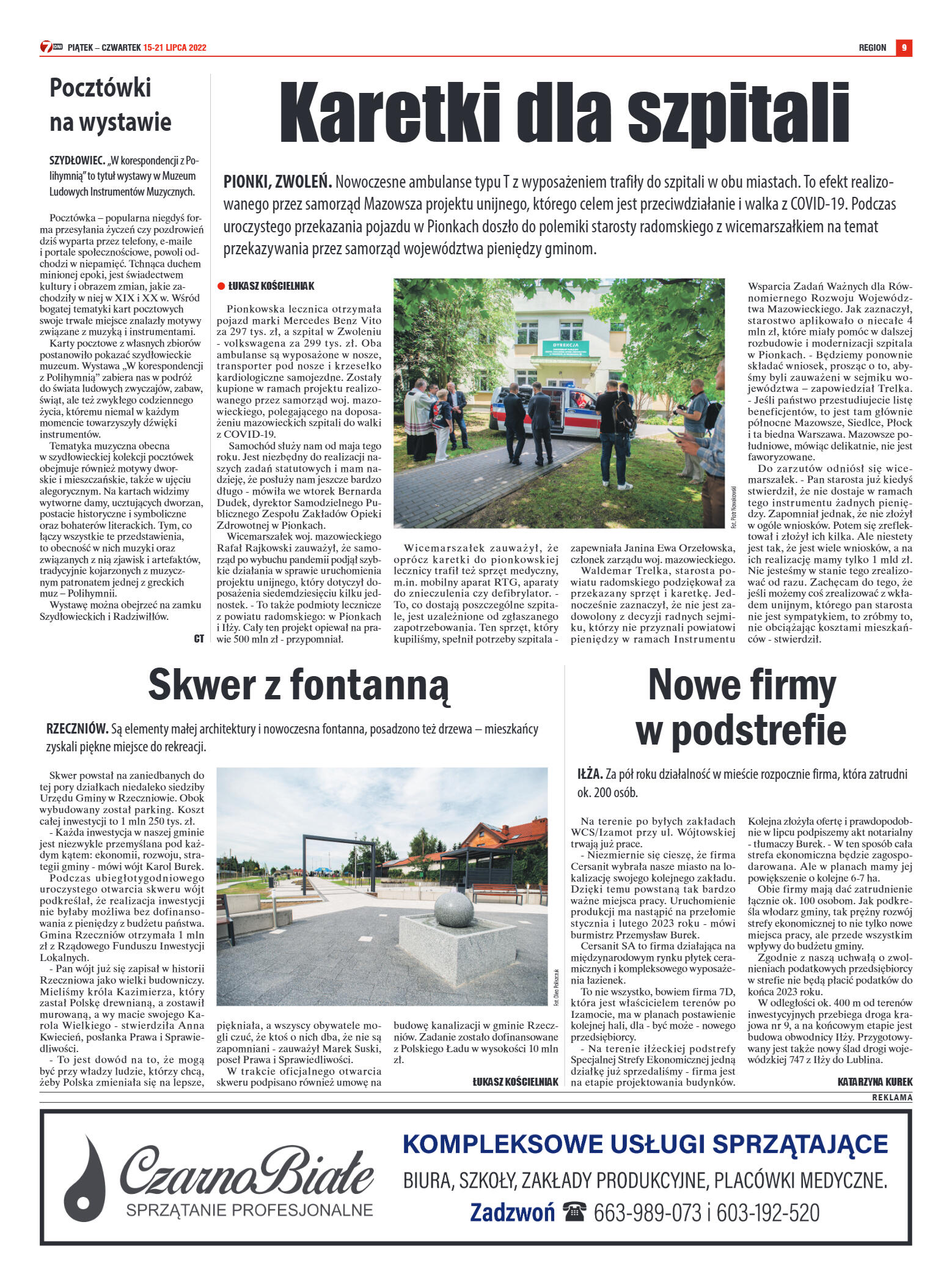 Tygodnik "7 Dni" nr 824 z dn. 15.07.2022 r. - strona 9