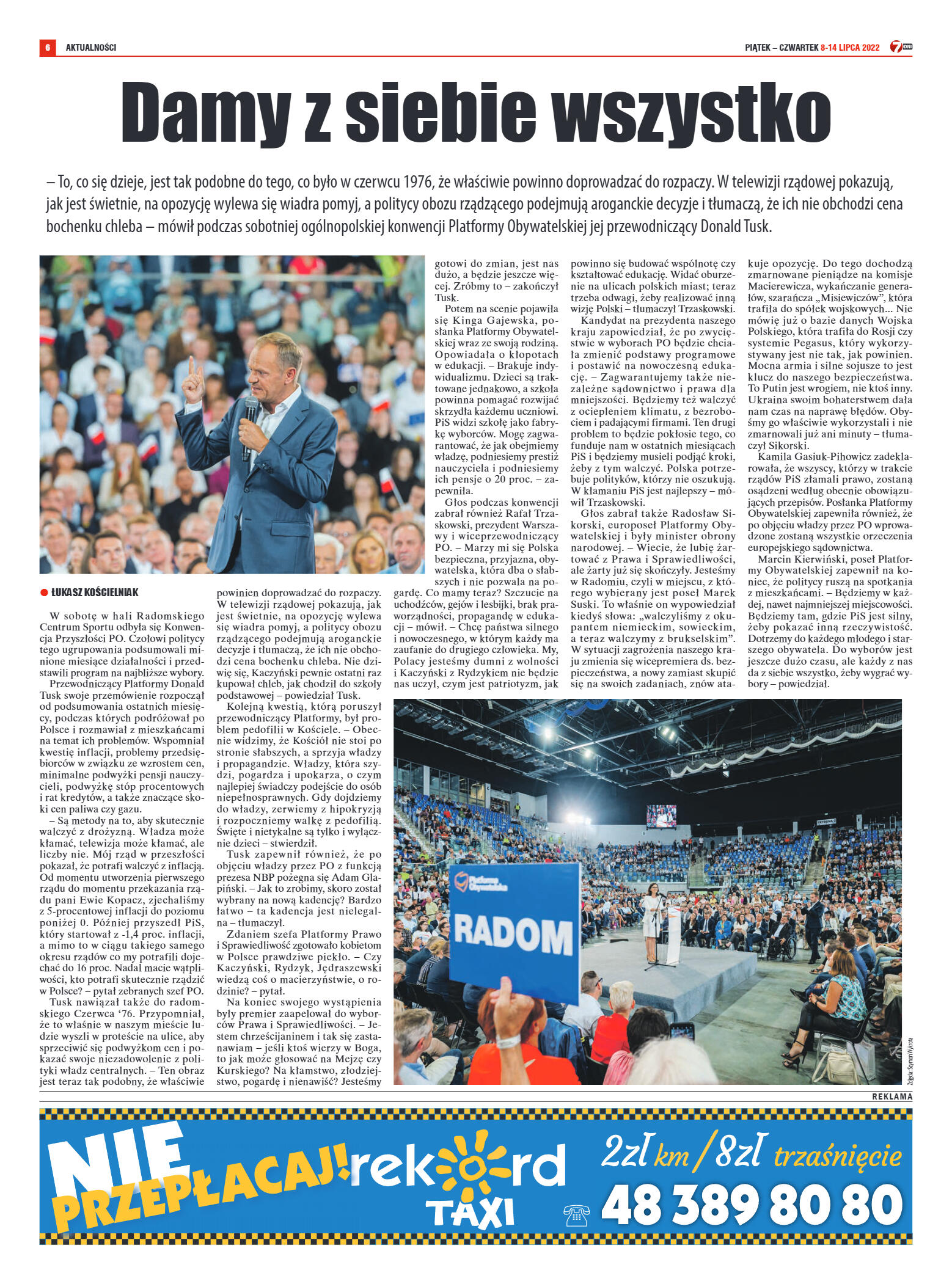 Tygodnik "7 Dni" nr 823 z dn. 08.07.2022 r. - strona 6