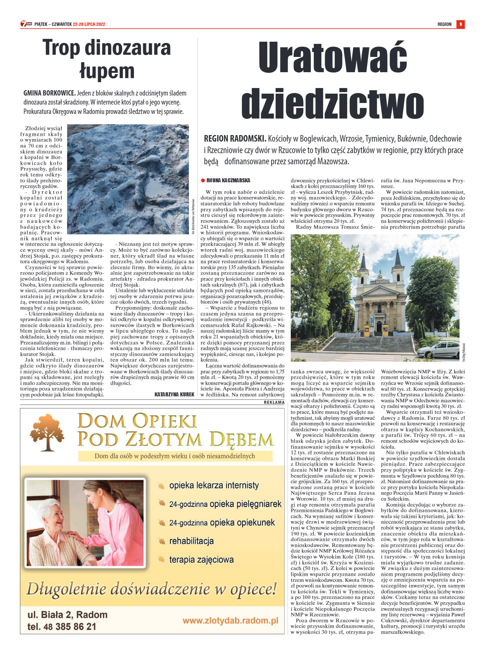 Tygodnik "7 Dni" nr 825 z dn. 22.07.2022 r. - strona 10