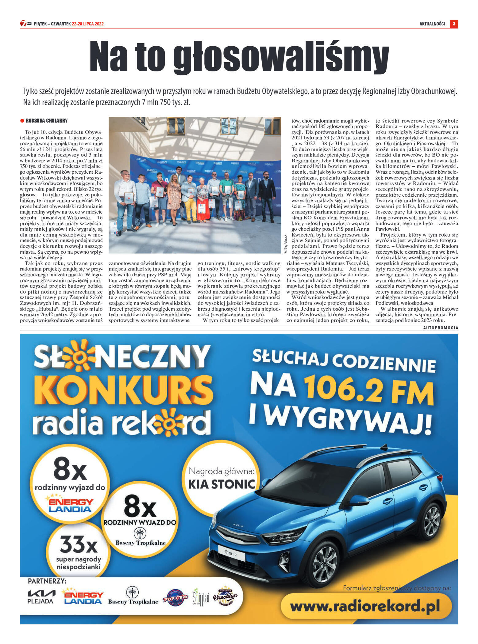 Tygodnik "7 Dni" nr 825 z dn. 22.07.2022 r. - strona 15