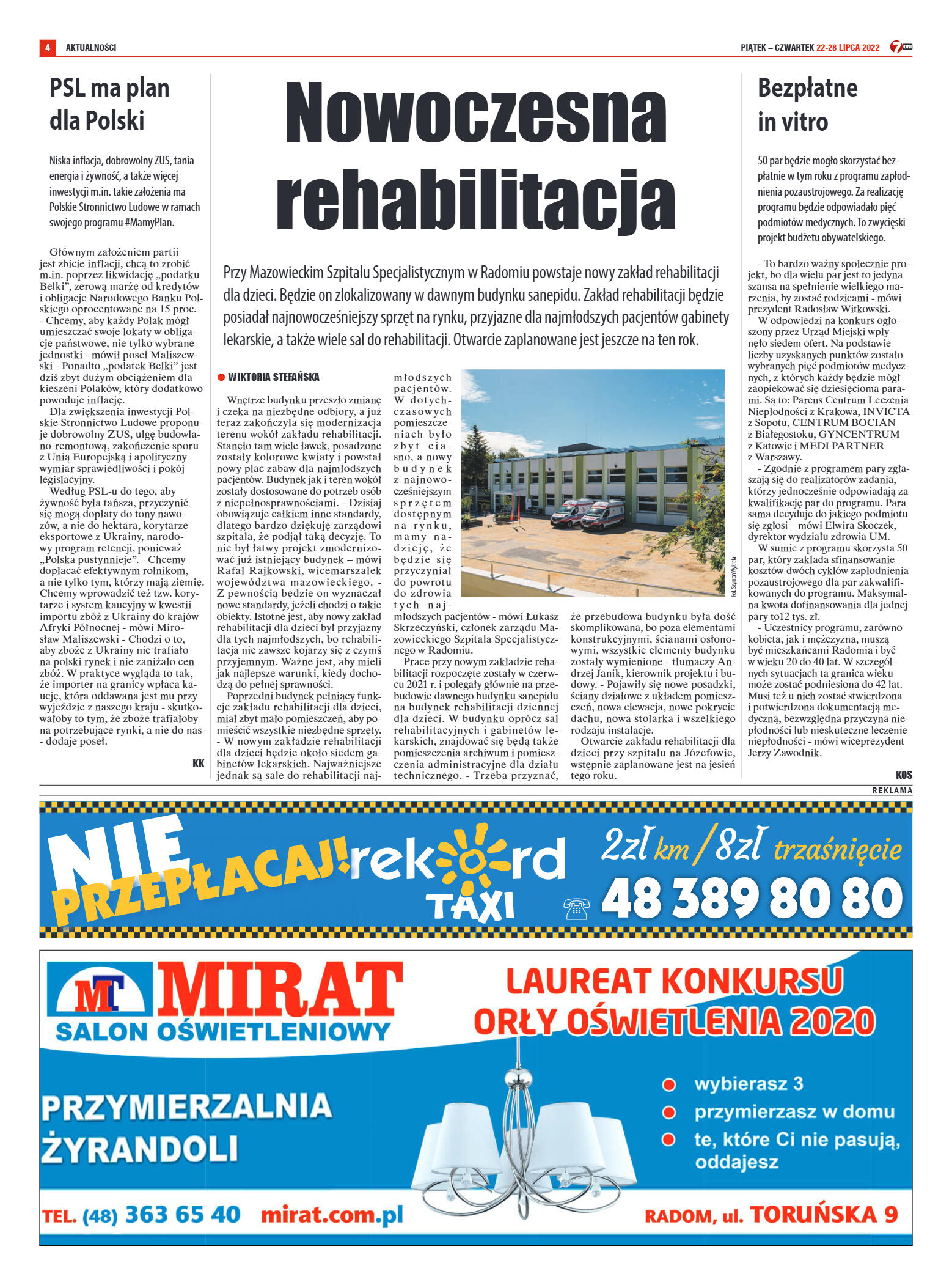 Tygodnik "7 Dni" nr 825 z dn. 22.07.2022 r. - strona 5