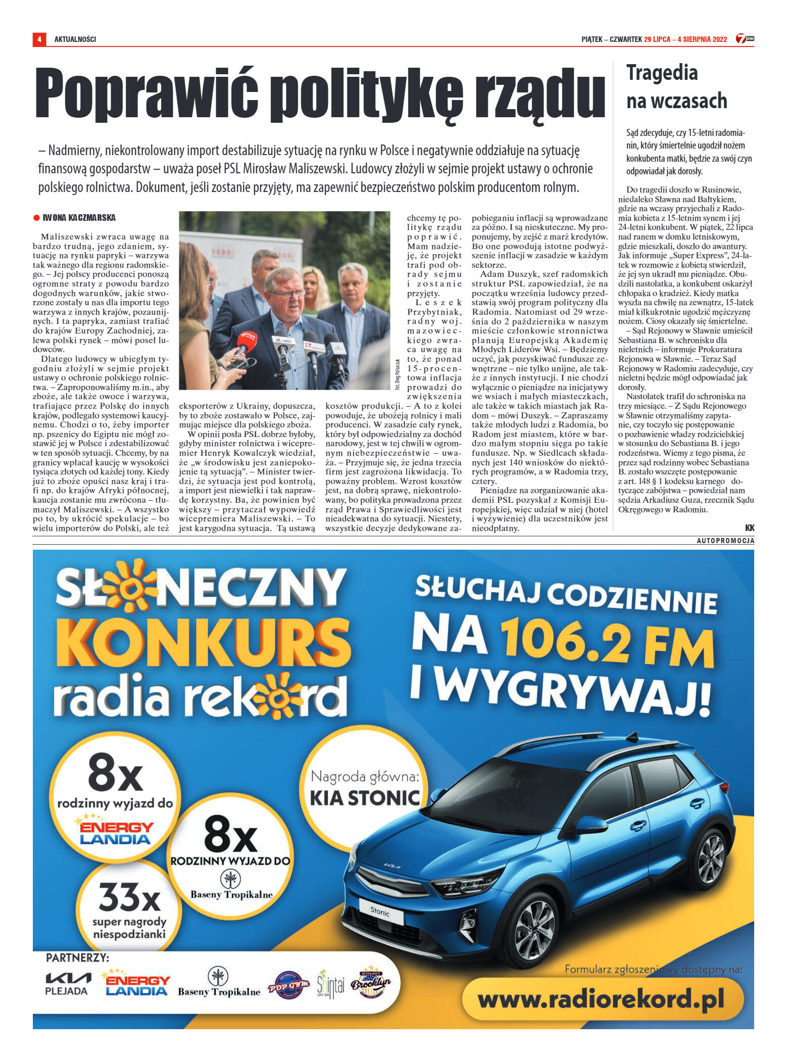 Tygodnik "7 Dni" nr 826 z dn.29.07.2022 r. - strona 4