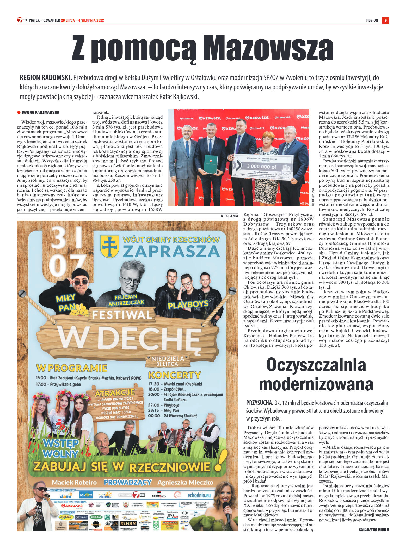 Tygodnik "7 Dni" nr 826 z dn.29.07.2022 r. - strona 9