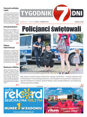 Tygodnik "7 Dni" nr 826 z dn.29.07.2022 r. - strona 1